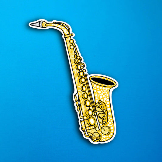 Saxophone Waterproof Sticker