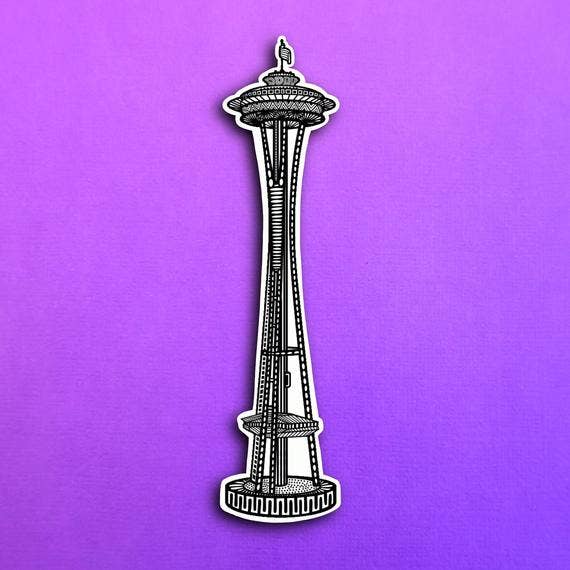 Space Needle Waterproof Sticker – Zenspire Designs