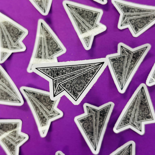 Mini Paper Plane Waterproof Sticker