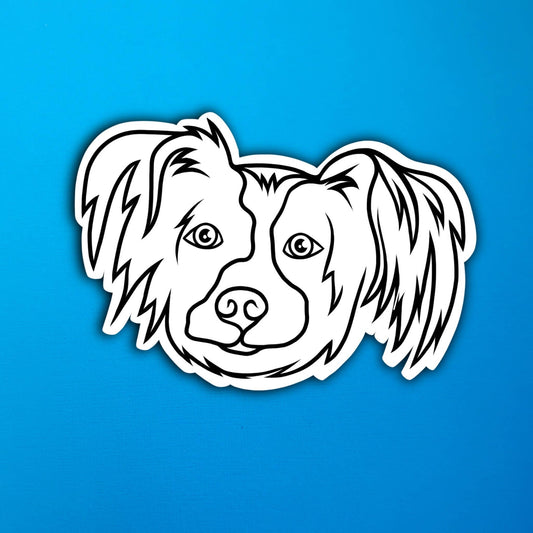 Stitch the Dog Simple Line Waterproof Sticker