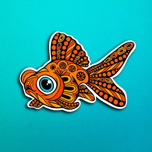 Gary the Goldfish Waterproof Sticker