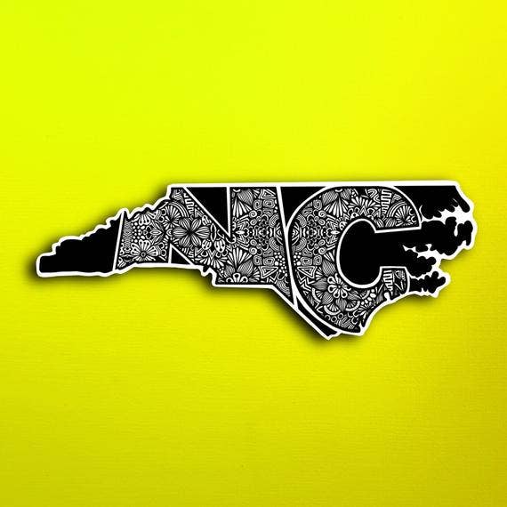 North Carolina State Waterproof Sticker