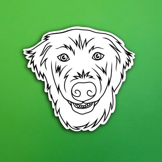 Bentley the Dog Simple Line Waterproof Sticker