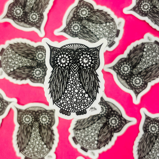 Mini Owl Waterproof Sticker