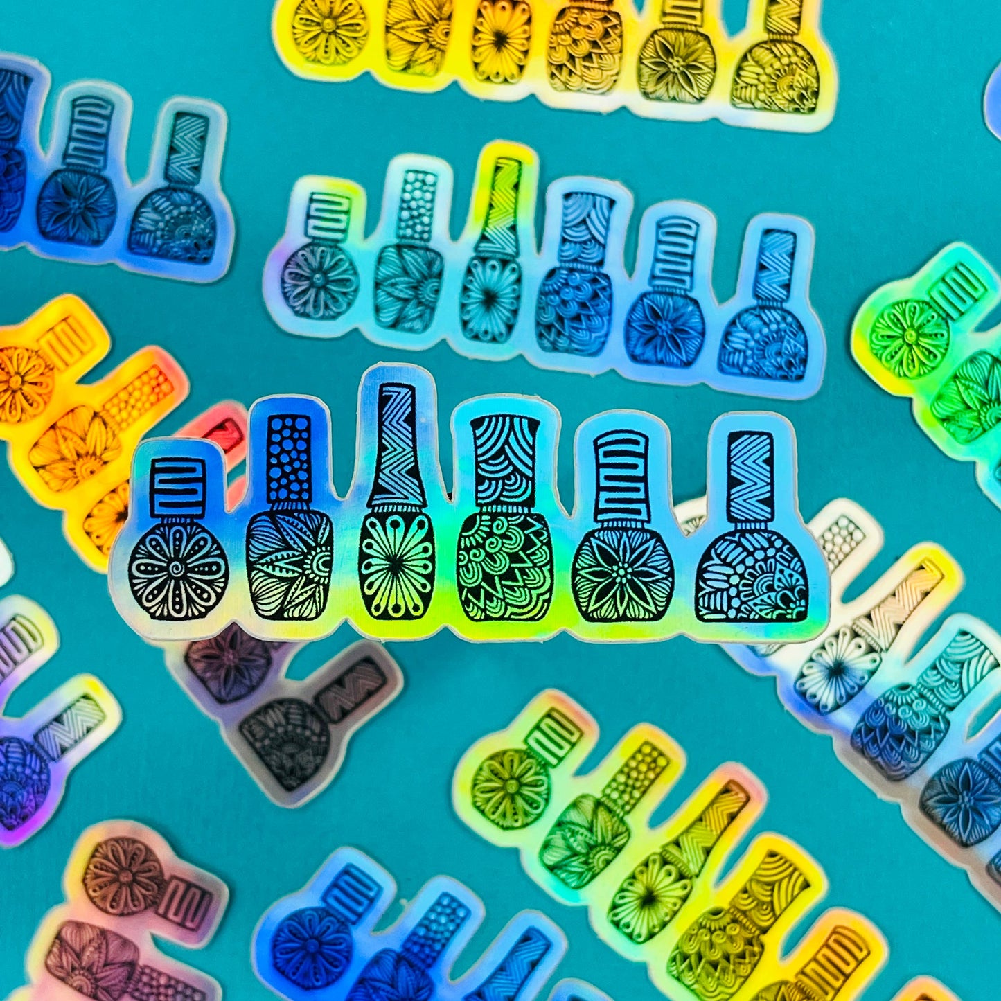 Mini Holo Nail Polish Waterproof Sticker