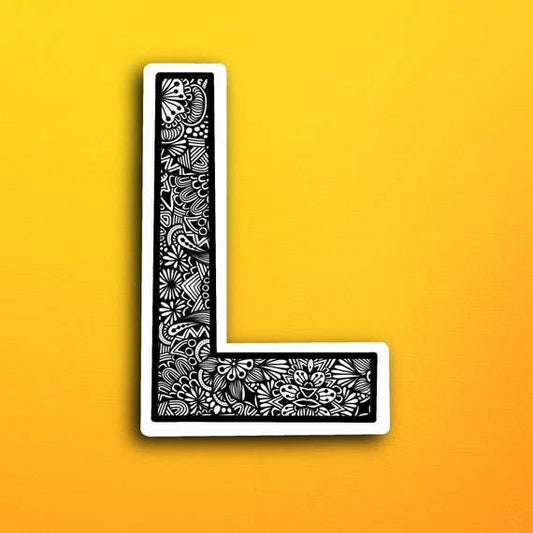 Small Block Letter L Waterproof Sticker