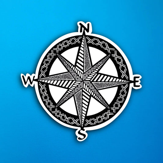 Compass Waterproof Sticker
