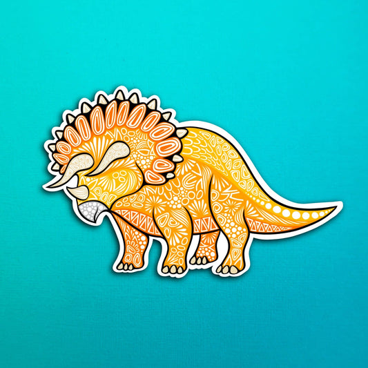 Triceratops Dinosaur Waterproof Sticker