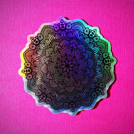 Holo Mandala Waterproof Sticker