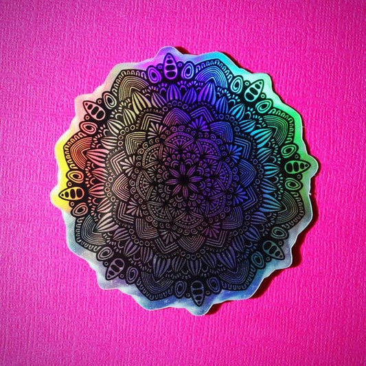 Holo Mandala Waterproof Sticker