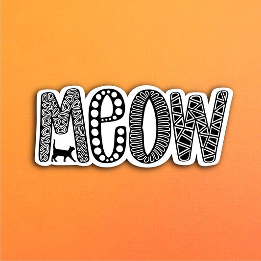 Meow Waterproof Sticker