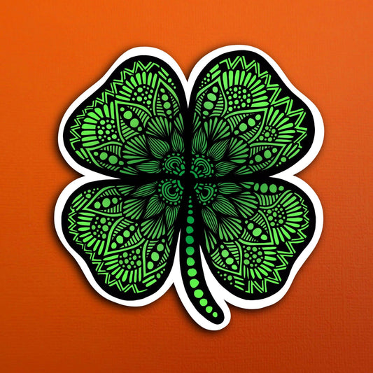 Four Leaf Clover Waterproof Sticker