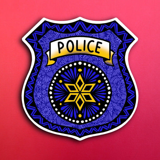 Police Badge Waterproof Sticker