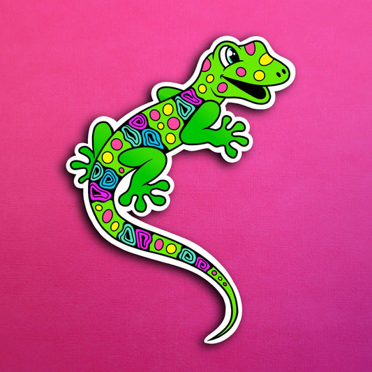 Lealon the Lizard Waterproof Sticker