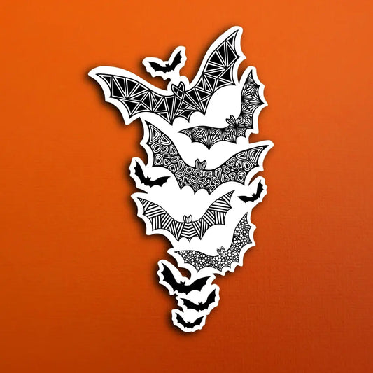 Midnight Bats Waterproof Sticker