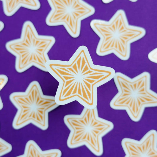 Mini Gingerbread Star Cookie Waterproof Sticker