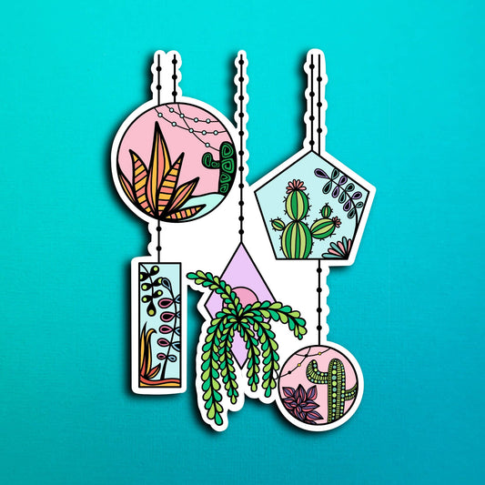 Hanging Terrariums Waterproof Sticker
