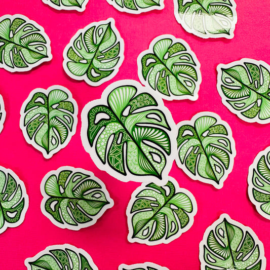 Mini New Monstera Leaf Waterproof Sticker