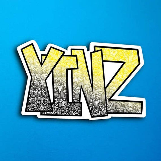Pittsburgh Yellow YINZ Waterproof Sticker
