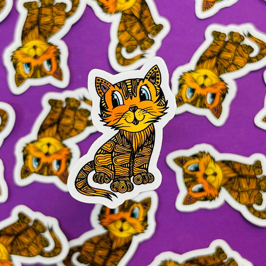 Mini Connor the Cat Waterproof Sticker
