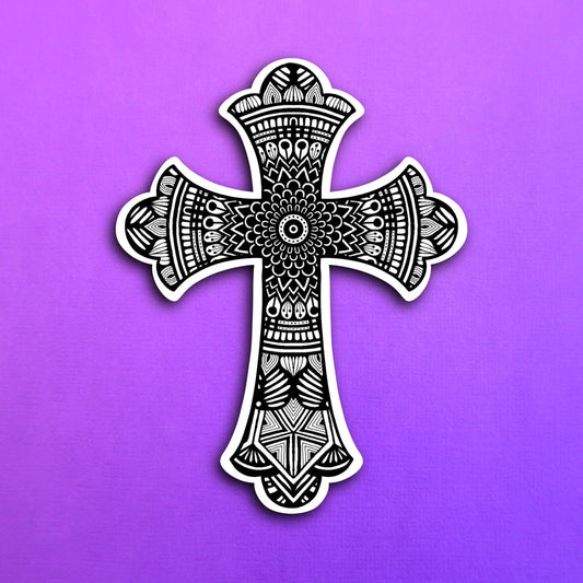 Cross Waterproof Sticker