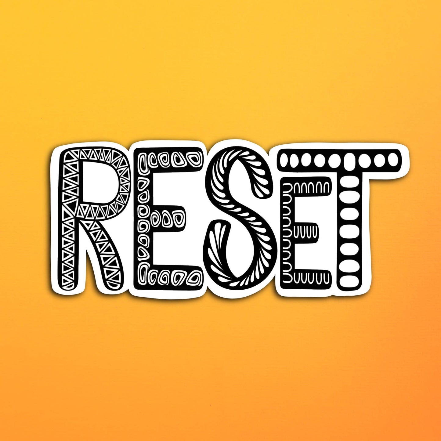 Reset Waterproof Sticker