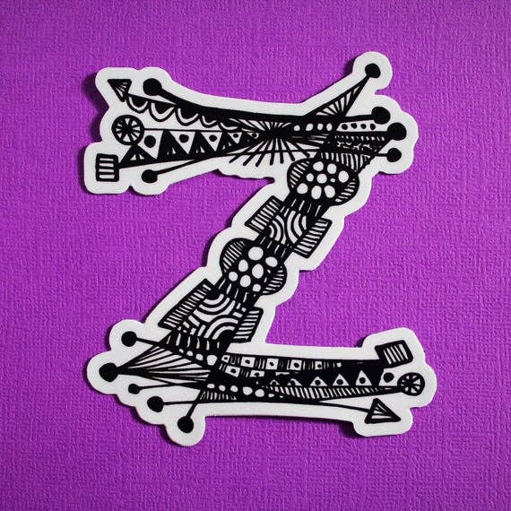 Letter Z Waterproof Sticker