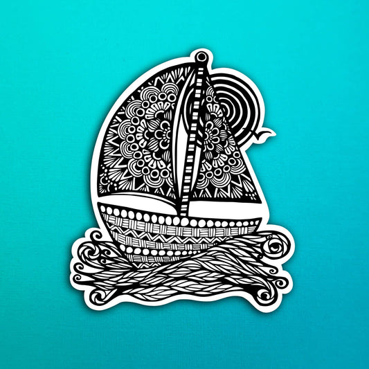 Sail Boat Waterproof Sticker