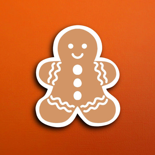 Gingerbread Boy Cookie Waterproof Sticker