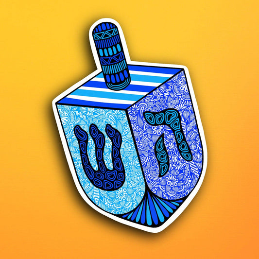 Dreidel Waterproof Sticker