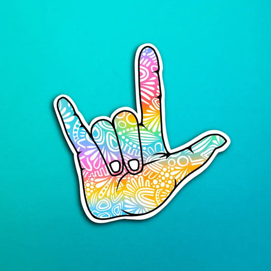 Rainbow I Love You Waterproof Sticker