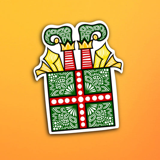Elf in a box Waterproof Sticker