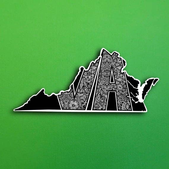 Virginia State Waterproof Sticker – Zenspire Designs