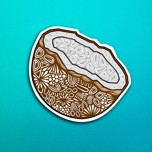 Coconut Waterproof Sticker