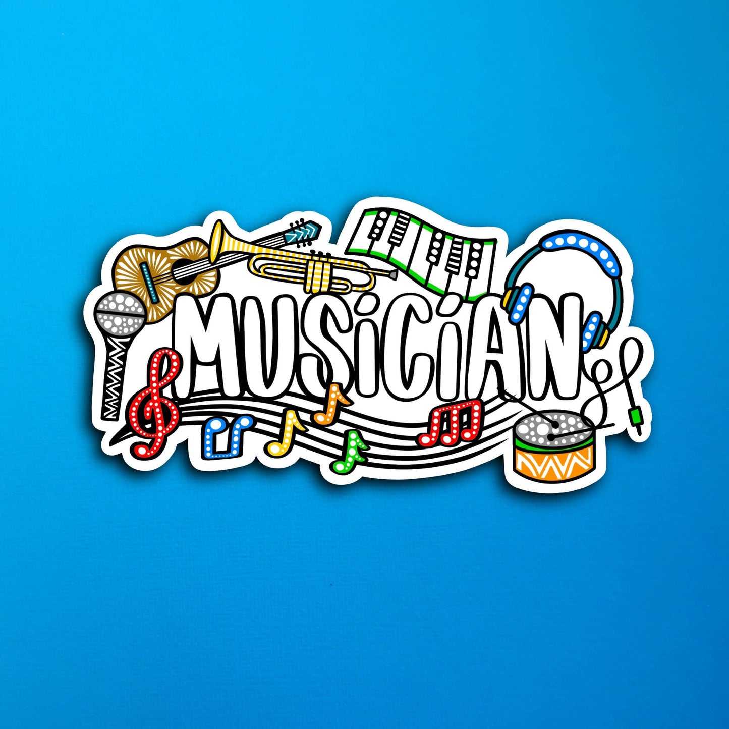 Musician Waterproof Sticker