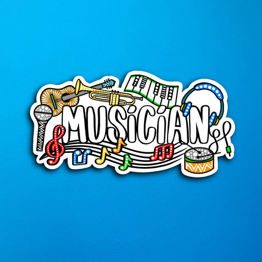 Musician Waterproof Sticker