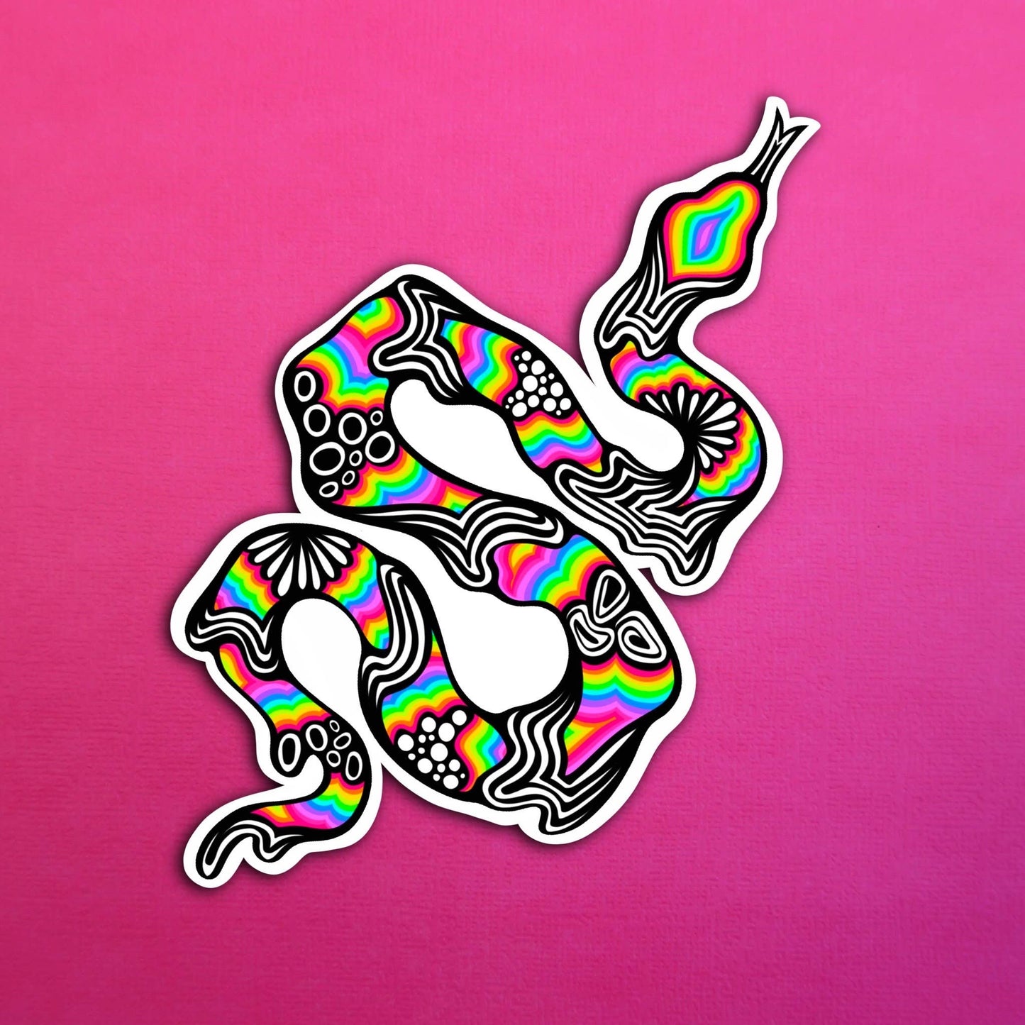 Trippy Snake Waterproof Sticker