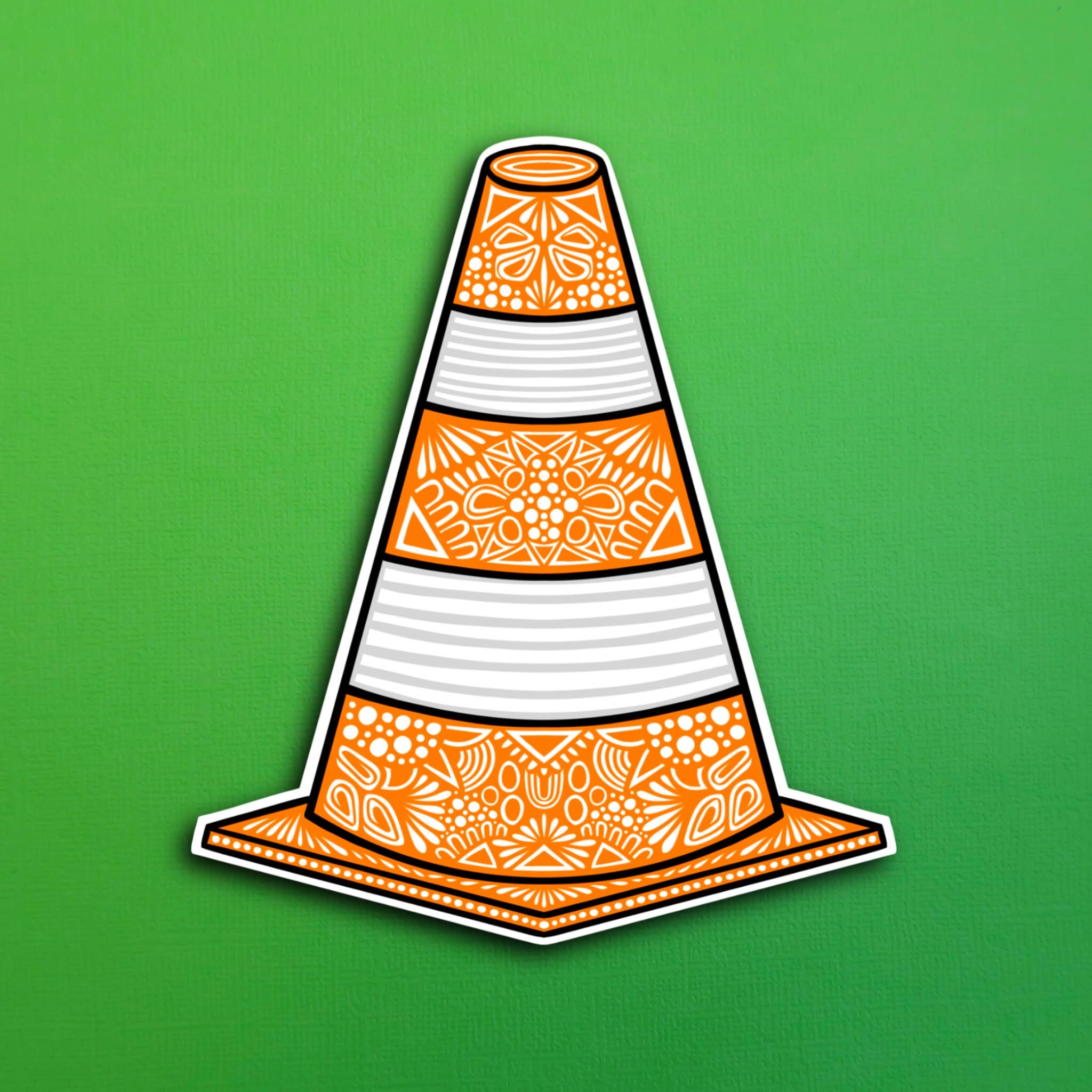 Traffic Cone Waterproof Sticker – Zenspire Designs