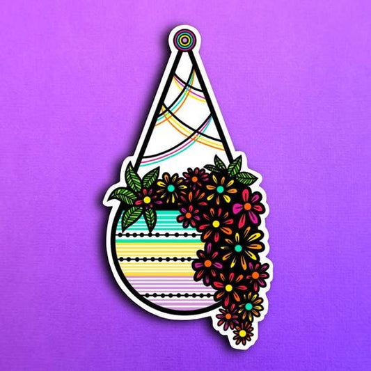 Small Flowers Hanging Plant Waterproof Sticker