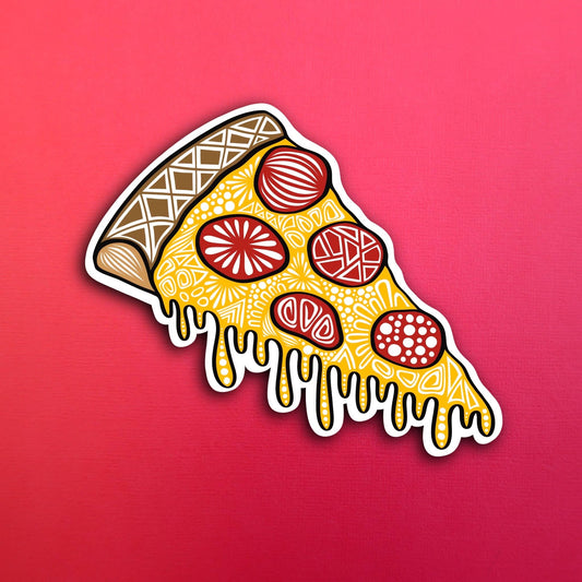 Melty Pizza Waterproof Sticker