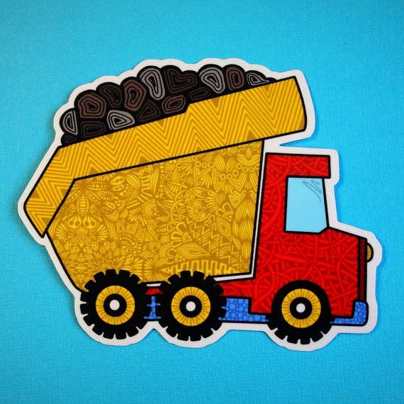 Dump Truck Waterproof Sticker