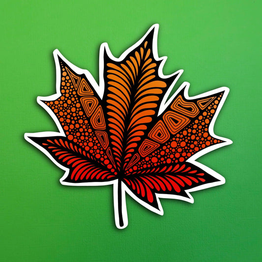 Maple Leaf Waterproof Sticker