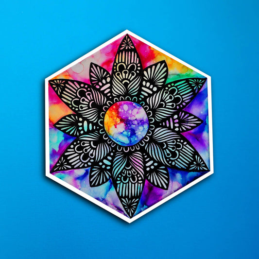 Ink Flower Waterproof Sticker