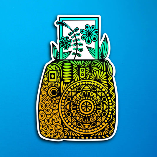 Floral Camera Waterproof Sticker