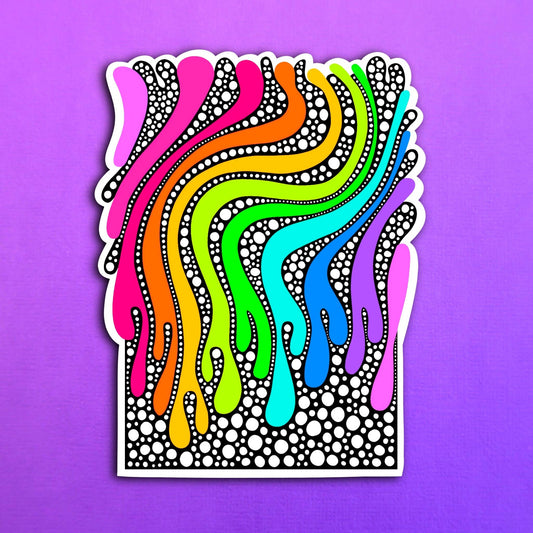 Trippy Melt Waterproof Sticker