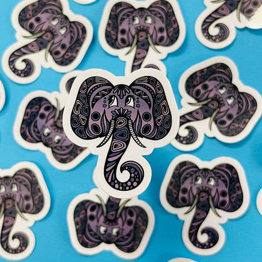 Mini Eli the Elephant Waterproof Sticker