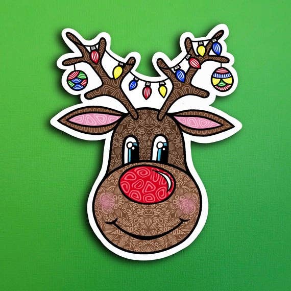 Reindeer Waterproof Sticker
