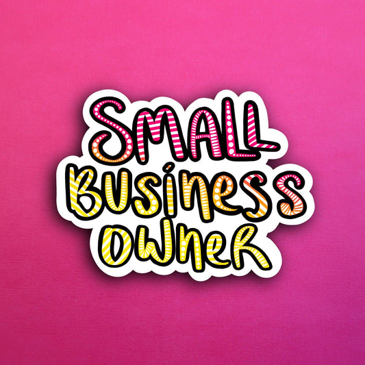 Sunset Small Business Owner Waterproof Sticker