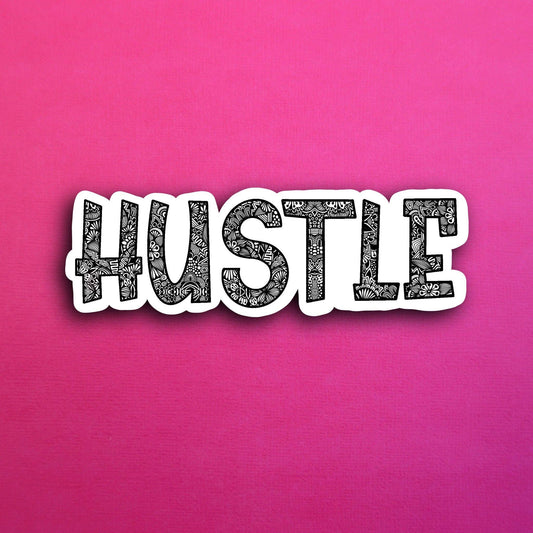 BW Hustle Waterproof Sticker