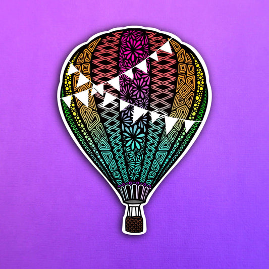 Hot Air Balloon Waterproof Sticker